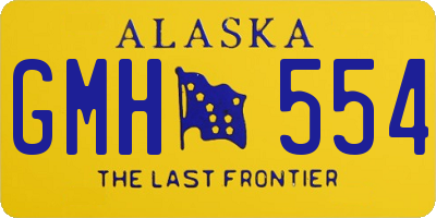 AK license plate GMH554