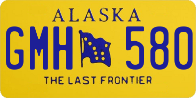 AK license plate GMH580