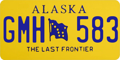 AK license plate GMH583