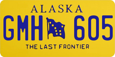 AK license plate GMH605