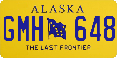 AK license plate GMH648