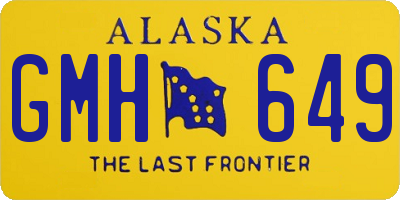 AK license plate GMH649