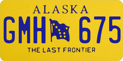 AK license plate GMH675