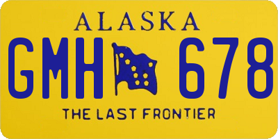 AK license plate GMH678