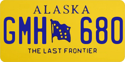 AK license plate GMH680