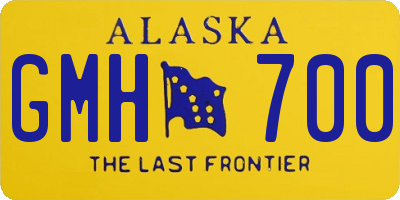 AK license plate GMH700