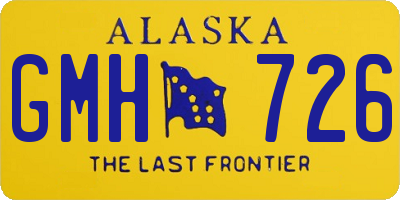 AK license plate GMH726