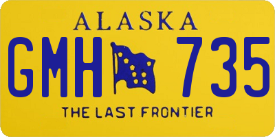 AK license plate GMH735