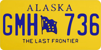 AK license plate GMH736