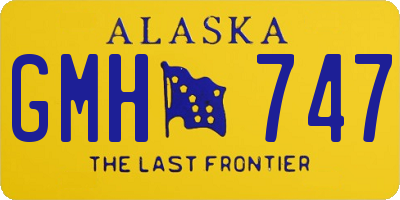 AK license plate GMH747