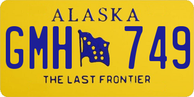 AK license plate GMH749