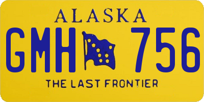 AK license plate GMH756