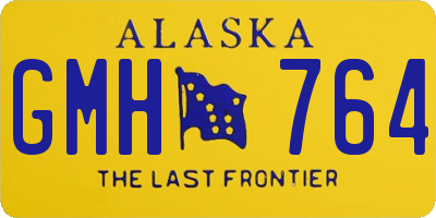 AK license plate GMH764