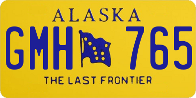 AK license plate GMH765
