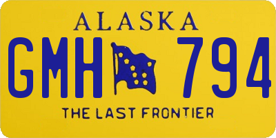 AK license plate GMH794