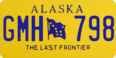 AK license plate GMH798