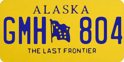 AK license plate GMH804