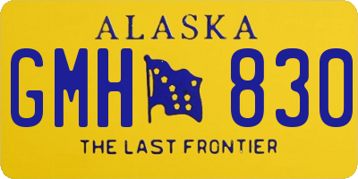 AK license plate GMH830