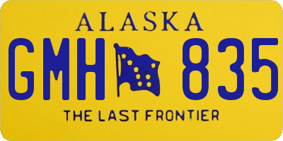 AK license plate GMH835