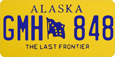 AK license plate GMH848