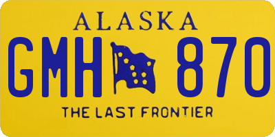 AK license plate GMH870