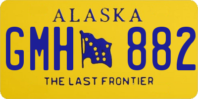 AK license plate GMH882