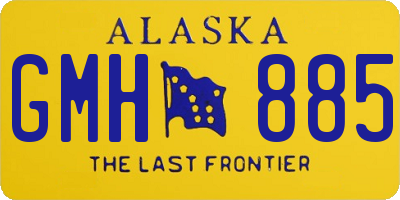 AK license plate GMH885