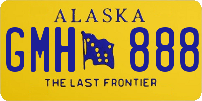 AK license plate GMH888