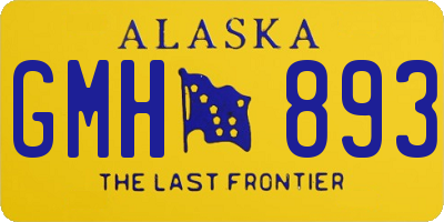 AK license plate GMH893