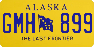 AK license plate GMH899