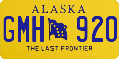 AK license plate GMH920