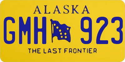AK license plate GMH923