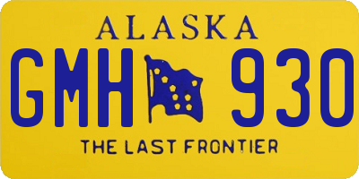 AK license plate GMH930