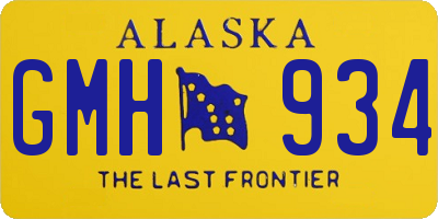 AK license plate GMH934