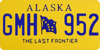 AK license plate GMH952