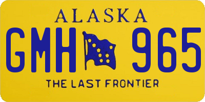 AK license plate GMH965