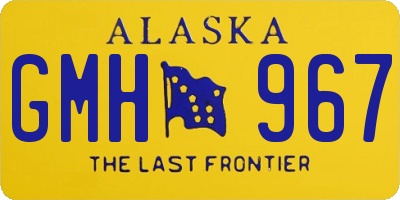 AK license plate GMH967