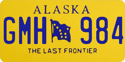 AK license plate GMH984