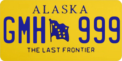 AK license plate GMH999