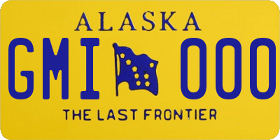 AK license plate GMI000