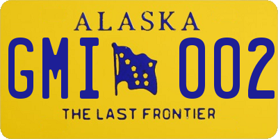 AK license plate GMI002