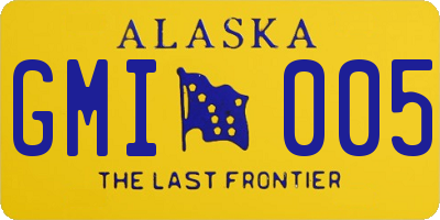 AK license plate GMI005