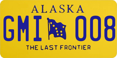 AK license plate GMI008