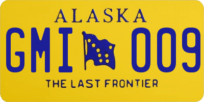 AK license plate GMI009