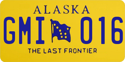 AK license plate GMI016