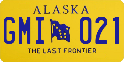 AK license plate GMI021