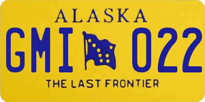 AK license plate GMI022