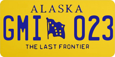 AK license plate GMI023