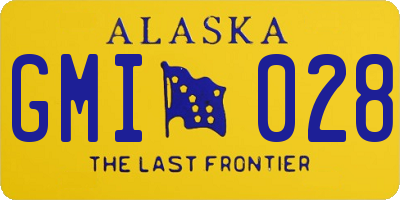AK license plate GMI028