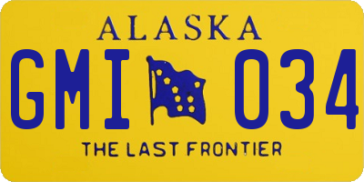 AK license plate GMI034